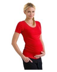Umstandsshirt Johanka, kurze Ärmel, rot