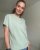 Kojicí tričko se zipem Kira, oversized – světle olivové