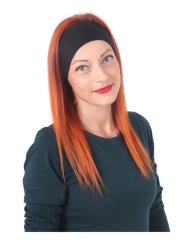 Dámska športová funkčná čelenka z rýchloschnúceho materiálu MilkSilk, čierna