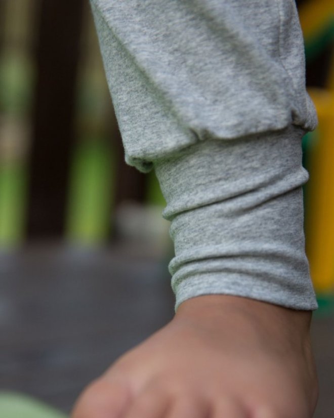 Baggy pants for kids, grey melange