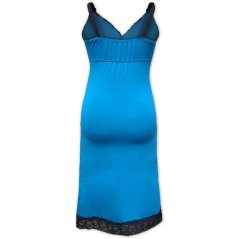 Nightdress with lace, for pregnant and breast-feeding women Jana, DARK TURQUOISE