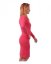 Breast-feeding dress Elena, long sleeves, salmon pink - Size: XS/S
