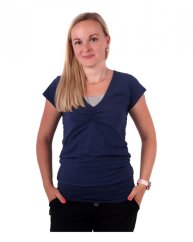 Kojící tričko LEA, krátký rukáv, tmavě modré (jeans)
