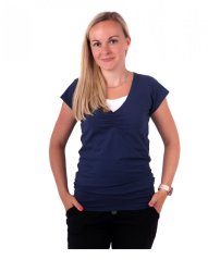 Kojící tričko KARLA, krátký rukáv, tmavě modrá (jeans)