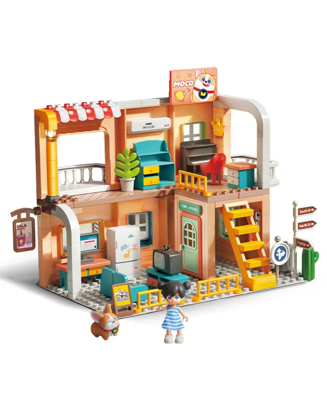 Stavebnice rodinný dům s figurkou, 152 dílků, pro děti od 3 let