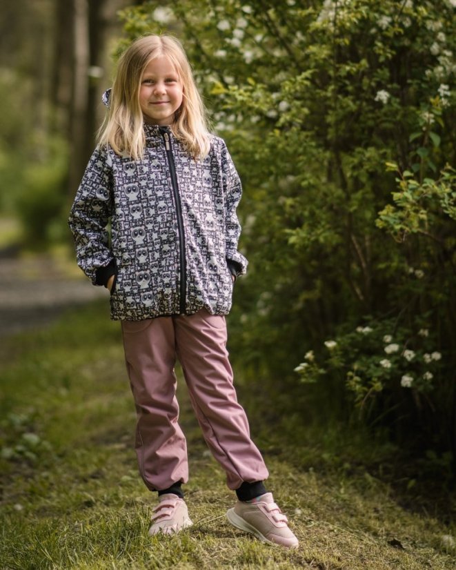 Kids softshell trousers (autumn/winter), pink