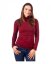 Breast-feeding roll-colar T-shirt Katerina, wine red - Size: XS/S