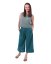 Cullotes women's linen trousers, emerald green