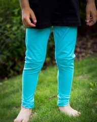 Children's leggings, turquoise