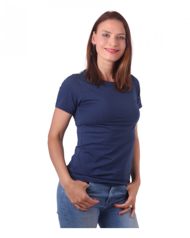 Women’s T-shirt Natalie, short sleeves, jeans blue