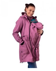Softshellová NOSÍCÍ bunda Andrea + TĚHOTENSKÁ vsadka, růžová
