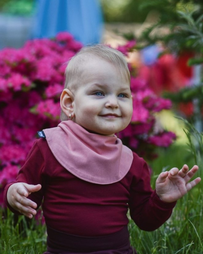 Baby Dribble Lätzchen, altrosa