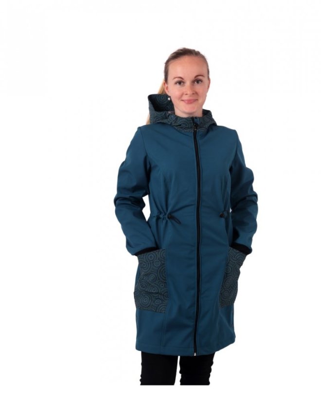 Softshell Tragejacke Alva, petrol und Mandala