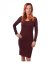 Breast-feeding dress Elena, long sleeves, bordeaux - Size: XS/S