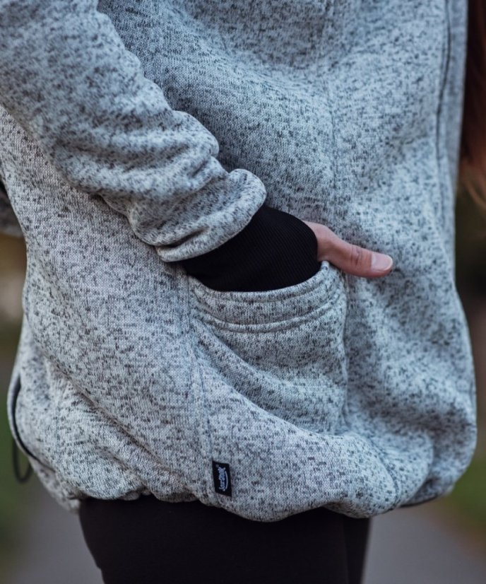Babywearing sweater Lisa, grey melange