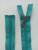 Zips špirálový 6mm so strieborným jazdcom, tyrkysový, RÔZNE DĹŽKY