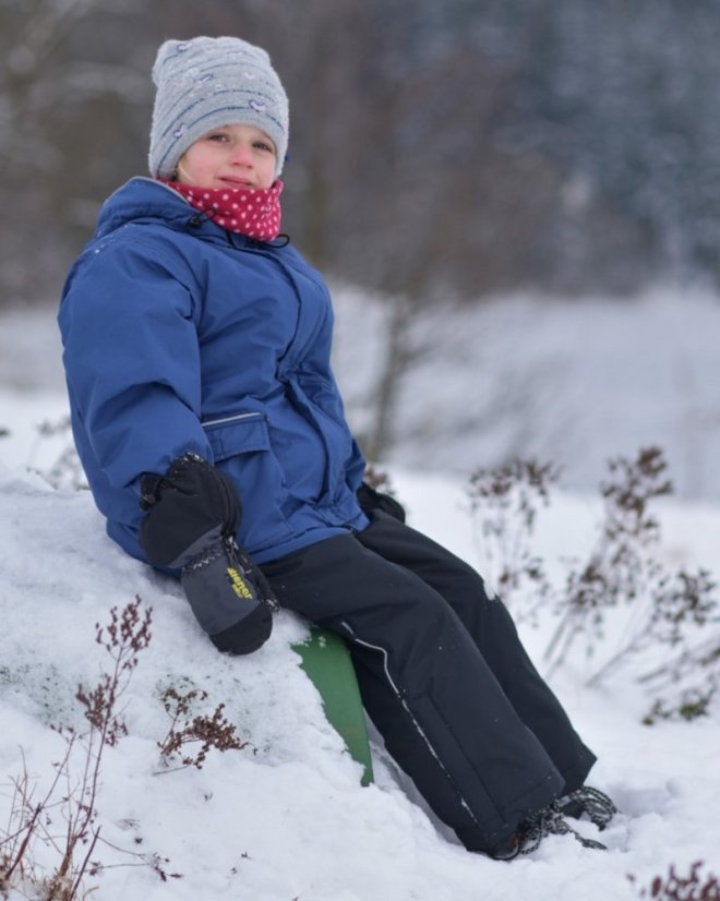 Detská zimná bunda, modrá - Veľkosť: 134