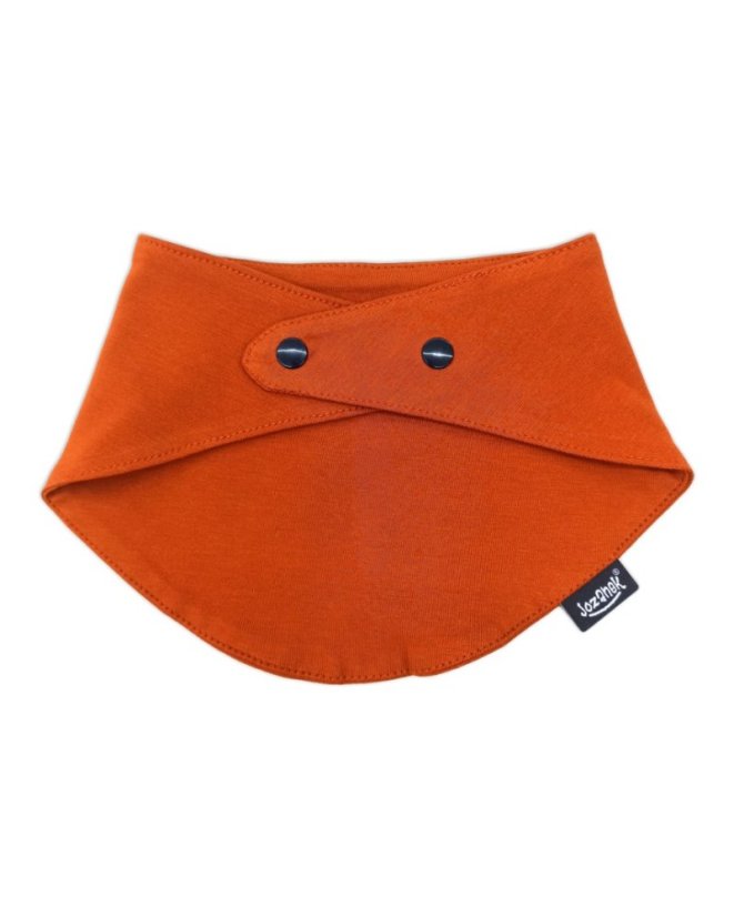 Baby cotton dribble bib, cinnamon