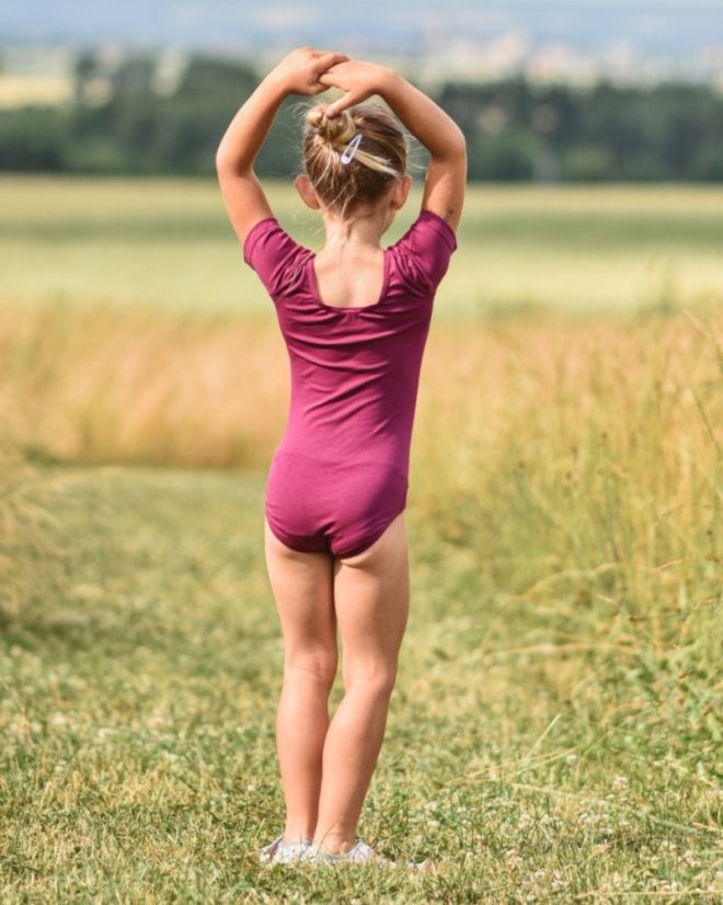 Balletttrikot für Mädchen, Zyklamen - Größe: 134