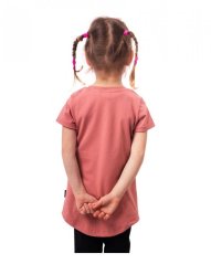 Girls’ T-shirt, short sleeve, oldrose