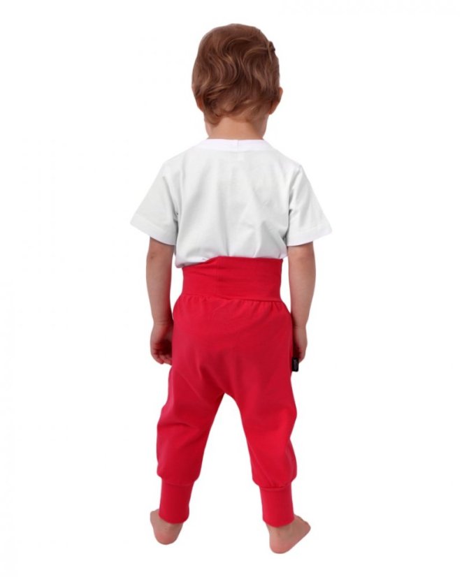 Dětské kalhoty baggy, lehké, lososově růžové