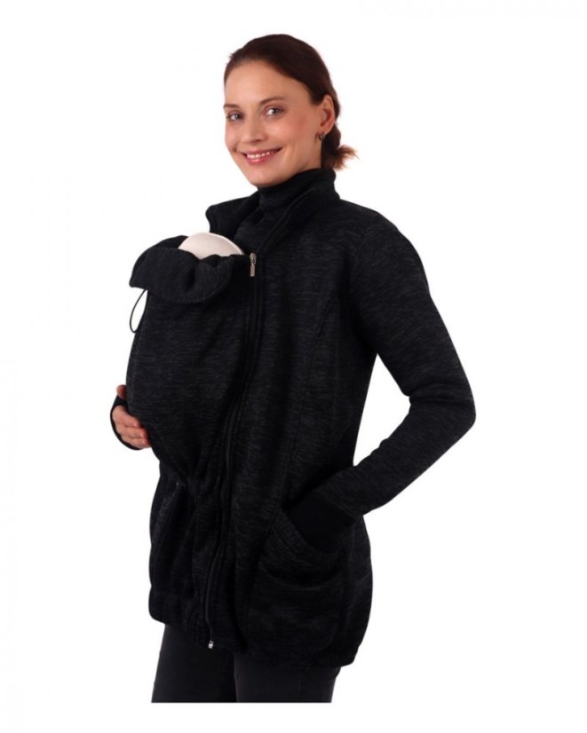 Babywearing sweater (front babywearing only) Elsa, black