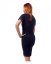 Breast-feeding dress Elena, short sleeves, dark blue - Size: L/XL