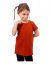 T-shirt für Mädchen, kurzarm, Zimt
