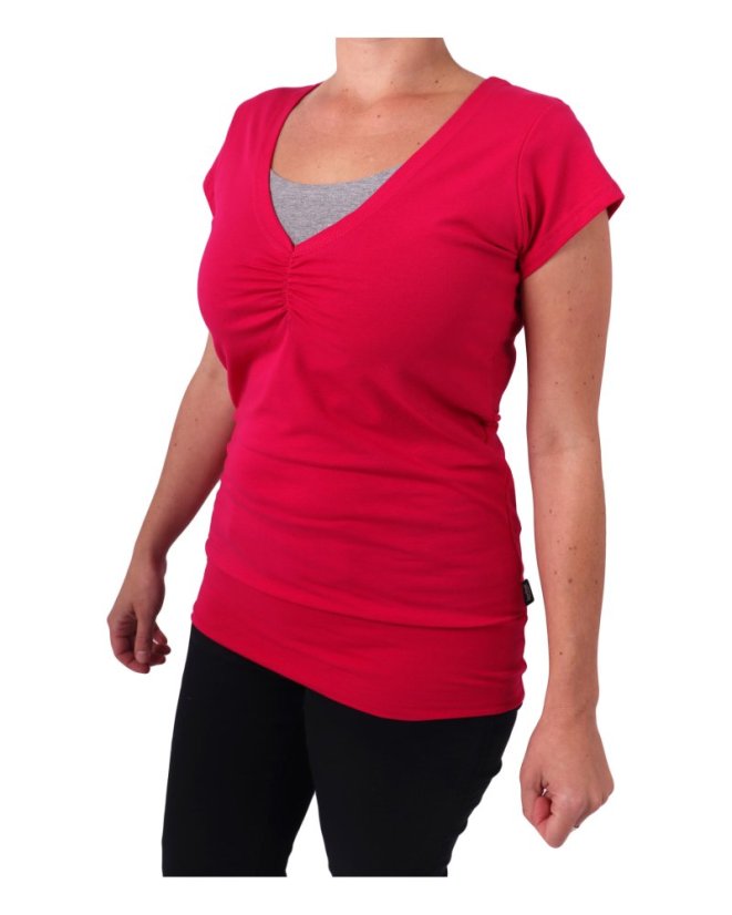 Tričko na dojčenie Lea, krátky rukáv, sýto ružové
