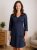Maternity and breastfeeding nightdress with snap-button neckline Cecilie, DARK BLUE
