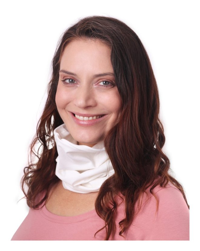 Multifunkční šátek, tunel, nákrčník, smetanový, PRO DOSPĚLÉ