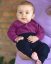 Baby wrap bodysuit onesie, cyclamen