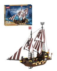 Pirátská stavebnice loď pro děti od 6 let – 509 dílků