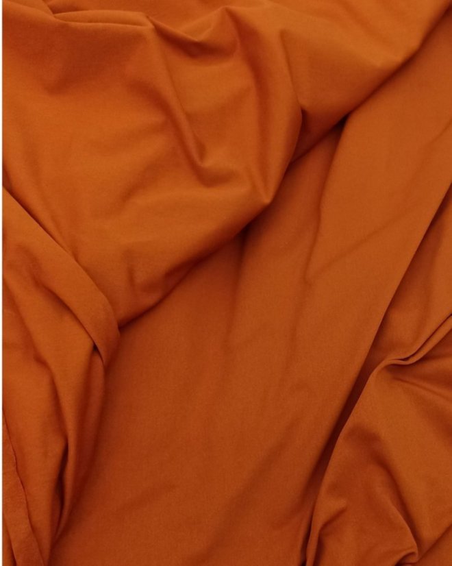 Bavlněný úplet s elastanem, 1 metr, 185gr/m2, skořicový