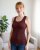Breast-feeding T-shirt Katerina, no sleeves, BORDO