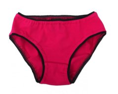Cotton panties for girls, dark pink
