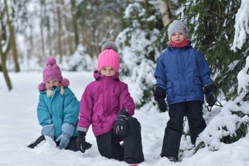 Waterproof children's winter jackets with sealed seams