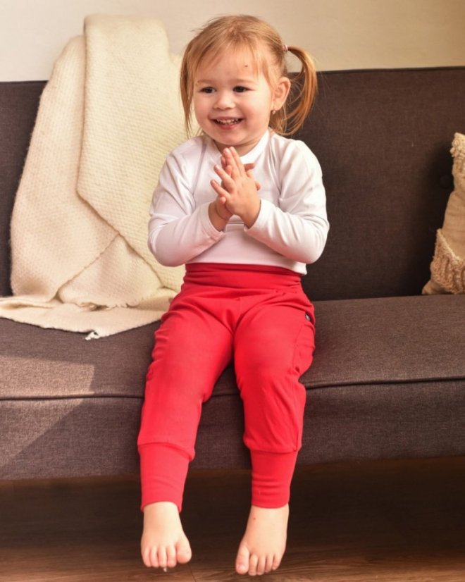 Baggy pants for kids, salmon