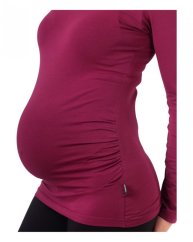 Těhotenské tričko Johanka, dlouhý rukáv, cyklámen