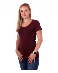 Women’s T-shirt Brigita, short sleeves, bordeaux