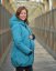 Maternity and babywearing winter coat Freya, turquoise