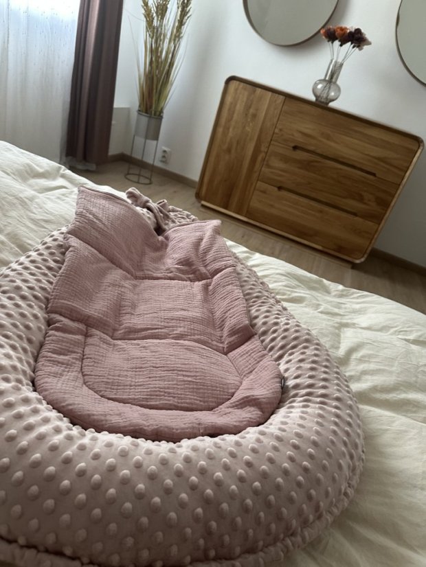 Baby mat for nest or stroller, powder pink