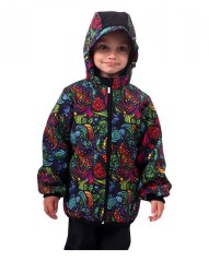 Children´s softshell jacket, snails multi-coloured