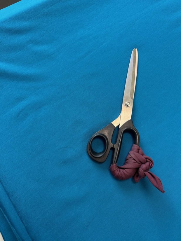 Zbytek metráže: 2. JAKOST Bavlněný úplet s elastanem, 1 metr, 185gr/m2, tmavý tyrkys