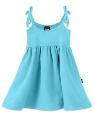 Children’s dresses, tying on shoulders, turquoise