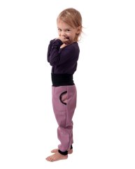 Dětské softshellové kalhoty s regulací pasu, růžové