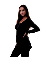 Maternity and breast-feeding tunic Anicka, BLACK