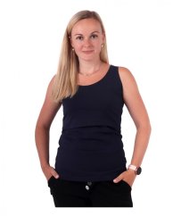 Breast-feeding T-shirt Katerina, no sleeves, DARK BLUE