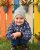 Children´s cotton cap, black + olive green