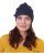 Women’s cotton cap, double-sided, black + dark blue